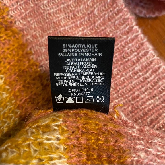 NEW Sanctuary Stripe Crewneck Wool and Mohair Blend Relaxed Fit Sweater NWT - Picture 8 of 9